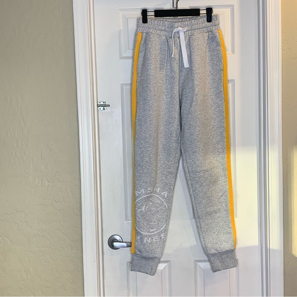 Gymshark Legacy Gray and Yellow Joggers/Sweatpants Size Small